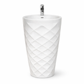 Premium One Piece Wash Basin – Luxury Ceramic Bathroom Basin | Aqsa Sanitary
